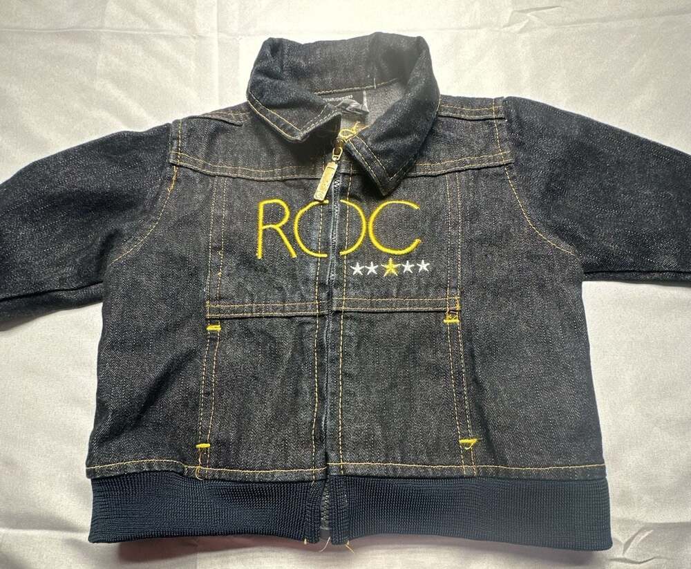 Vintage Y2K Rocawear Infant Denim Jacket 3-6M Baby Jean Jacket 100% Cotton